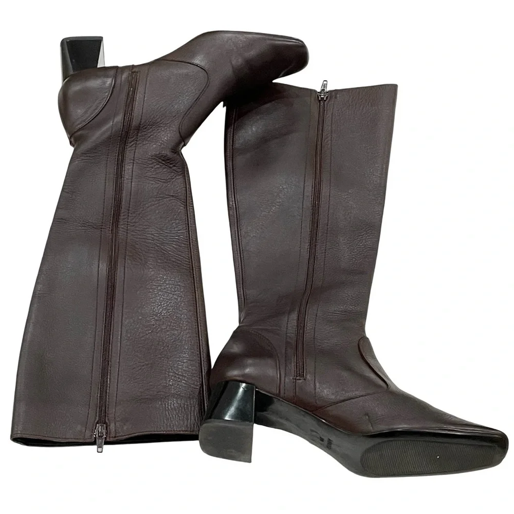 MNG Chocolate Brown Boots, Size 7.5